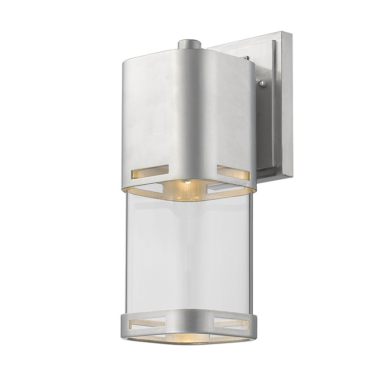 Brentton LED Wall Light, Brushed Aluminum, 13.88" H x 5" W x 6.75" D