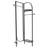 Modern Black Corner Garment Rack, 90°-180° Adjustable Freestanding Clothing Rack with Shelves & Hooks-861550197