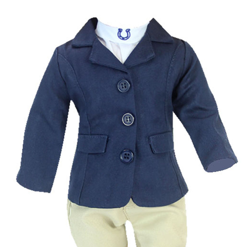 Doll Jacket Riding Outfit, Tall Riding Boots and Velvet Riding Helmet
