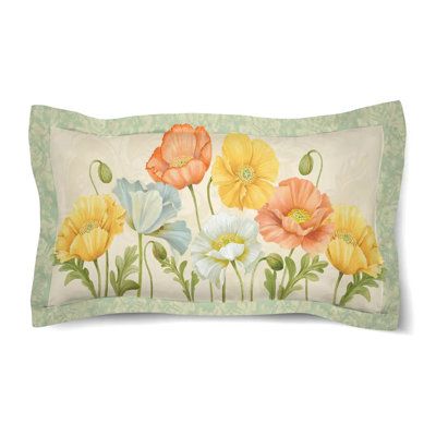 Laural Home Pastel Poppies Standard Duvet Sham