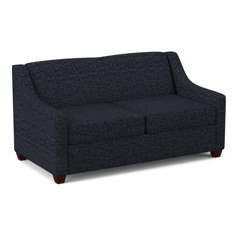 Phillips 68" Square Arm Loveseat with Reversible Cushions, Empire Mahogany, Connelly Dove