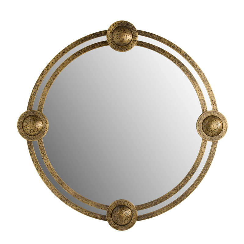 Lisbon Round Brass Mirror