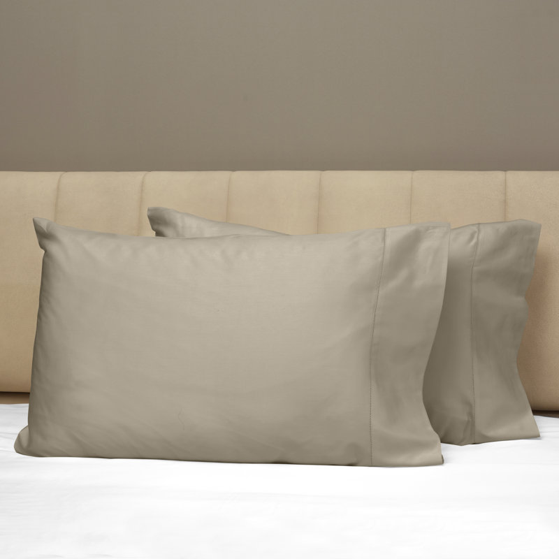 Raffaello Sateen Pillow Case, Standard Pillowcase, Brown