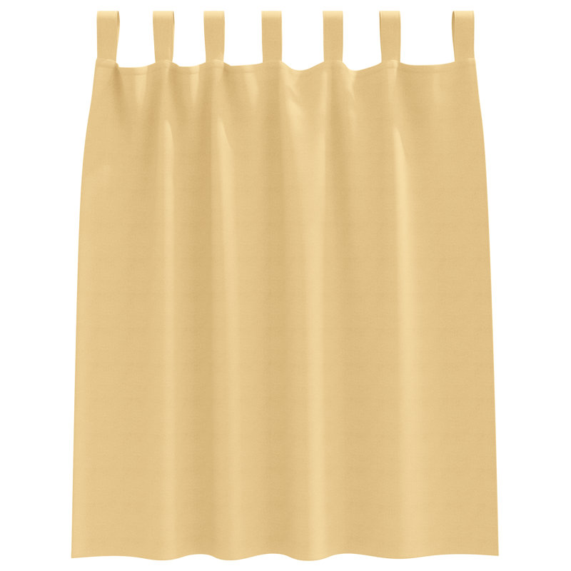 Curtains With Curtains 2 Pcs Polyester, 140cm Width x 140cm Drop, Beige