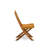 7 Piece Patio Dining Set Consist of a Rectangle Outdoor Acacia Wood Table and 6 Folding Side Chairs, Natural Oil