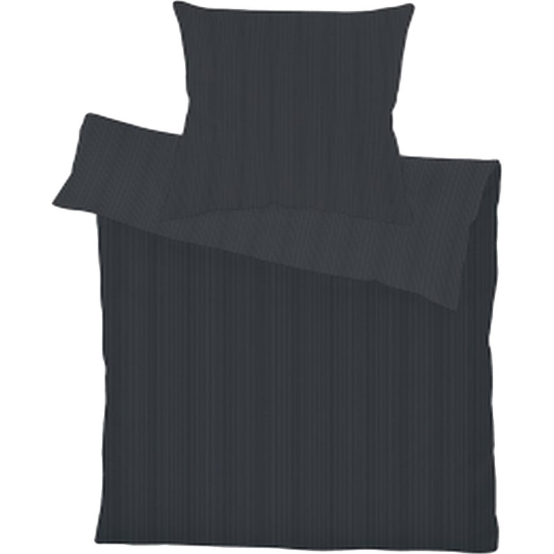 Uni-Soft Modern & Contemporary Duvet Cover Set, Anthracite, 155 x 200 cm - 1 Pillowcase (80 x 80 cm)