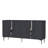 Modern Console Table, Anthracite & Silver, 59.1 x 29.5 x 12.6 inches | 100% Melamine Coated Particle Board, Thickness: 0.7 inches | Multiple Shelves, Wall-Mountable, Geometric Design for Stylish Living Spaces-120473410