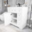 Meuble-lavabo simple autoportant 36 po avec plateau en céramique Matie-1940391281