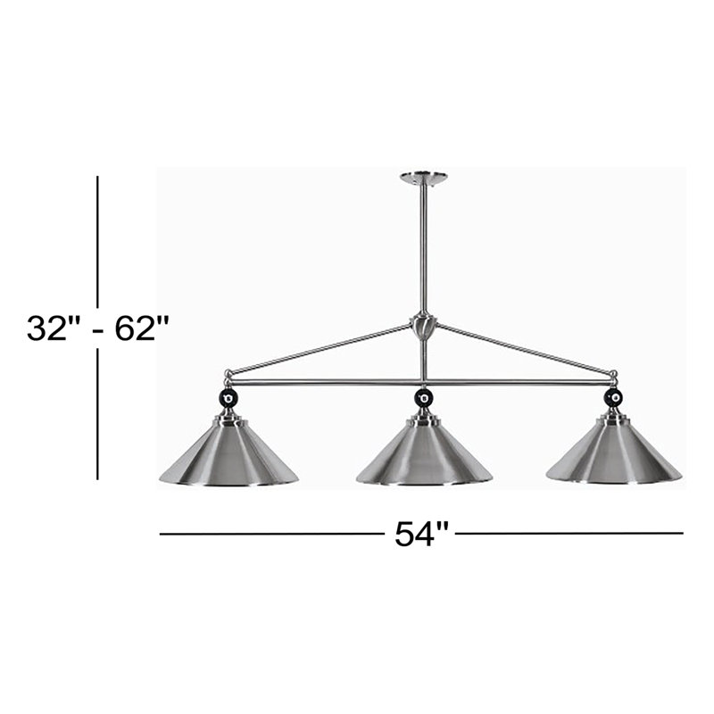 Bruckner 3 - Light Pool Table Linear Pendant By RAM Game Room