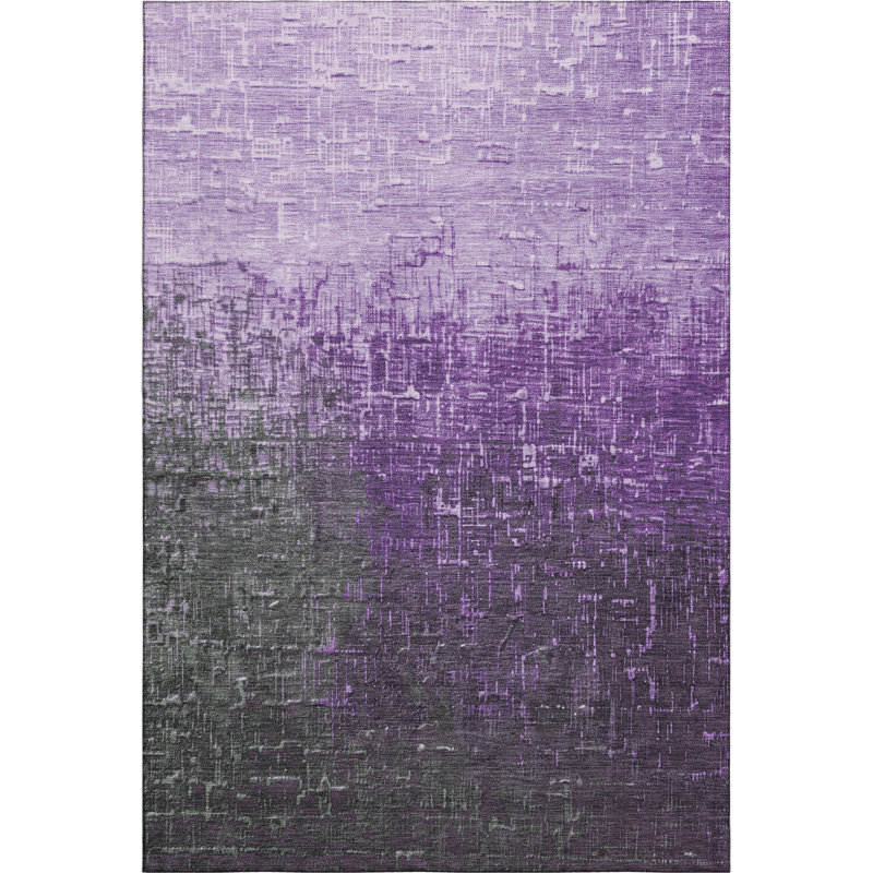 Premium Machine Washable Corum AMF1066 Ombre Rug, Rectangle 10' x 14'