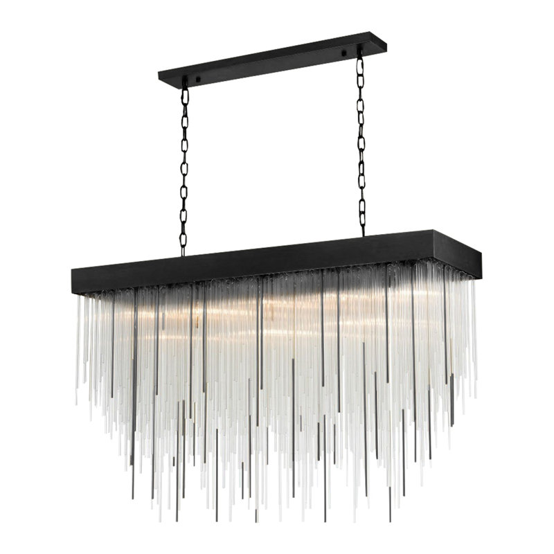 Waterfall 27 - Light Chandelier, Satin Brushed Black