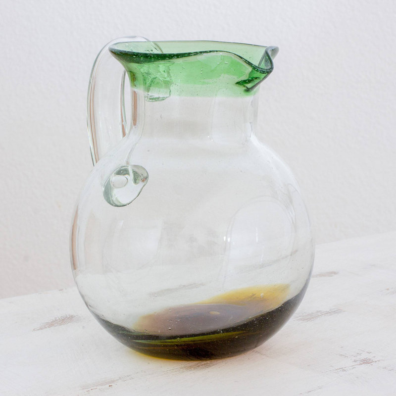 Pichet en verre recyclé Nahjai Palm Beach