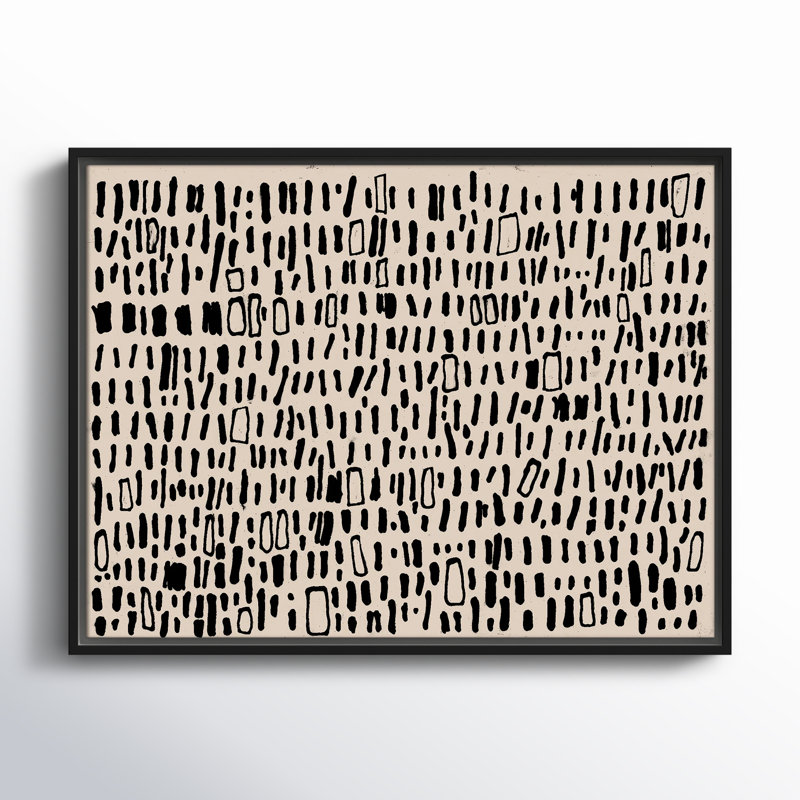 Tribal Code by Filippo Ioco, 19.5" H x 25.5" W x 2" D, Black