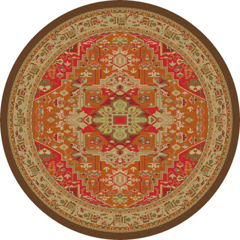 Prolley Oriental Indoor Rug, Round 7'7"
