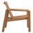 Kenmare Modern Rustic Acacia Wood Outdoor Lounge Chair with Slatted Back and Curved Seat-125238883-129684001