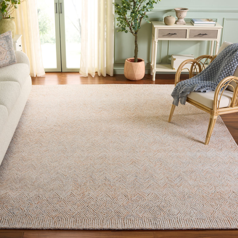 Cappellucci Pine Hand Tufted Wool & Cotton Abstract Rug, Rectangle 8' x 10'