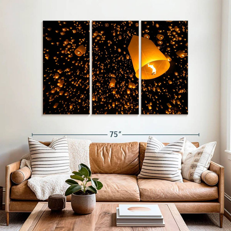 Rorry Lanterns In The Sky, 42" H x 65" W