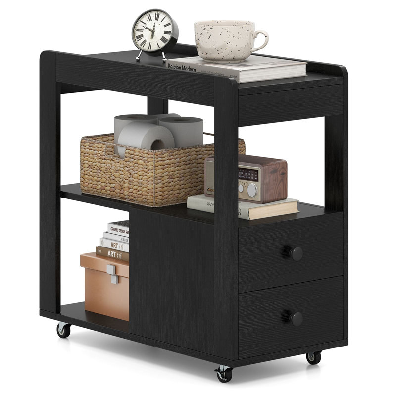 30cm W Manufactured Wood Bedside Table