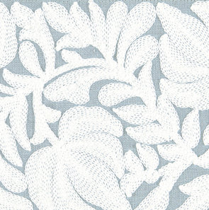 Botanica Coventry Embroidered Tape Fabric, Sky