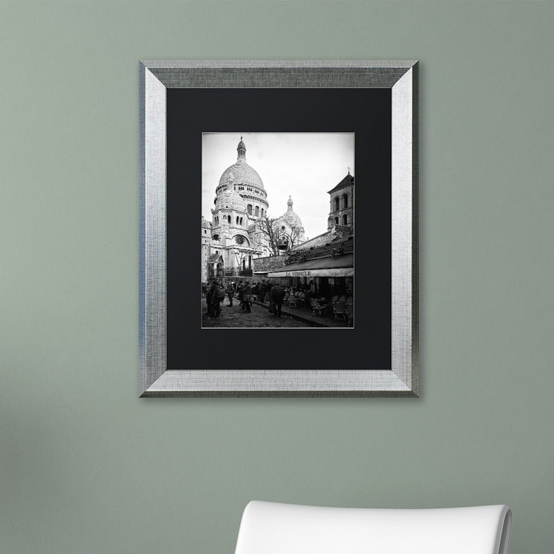 «Sacre-Cœur de Montmartre», reproduction de photo encadrée, H 14 po x l 11 po x P 0,5 po, Cadre noir, Noir