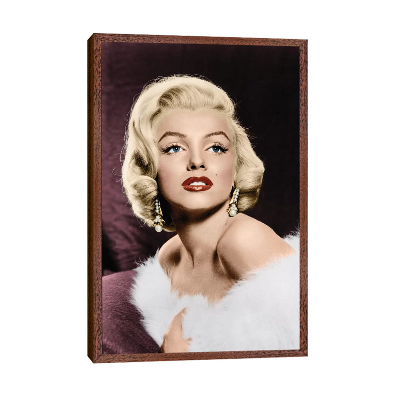 Marilyn Monroe (1926-1962) by Granger - Print on Canvas, 101.6 cm H x 66.04 cm W, Classic Brown Wood Framed