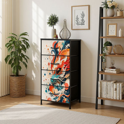Commode de rangement verticale 4 tiroirs