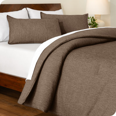 Bare Home Heathered Comforter Set - Ultra-Soft - Goose Down Alternative - All Season Warmth