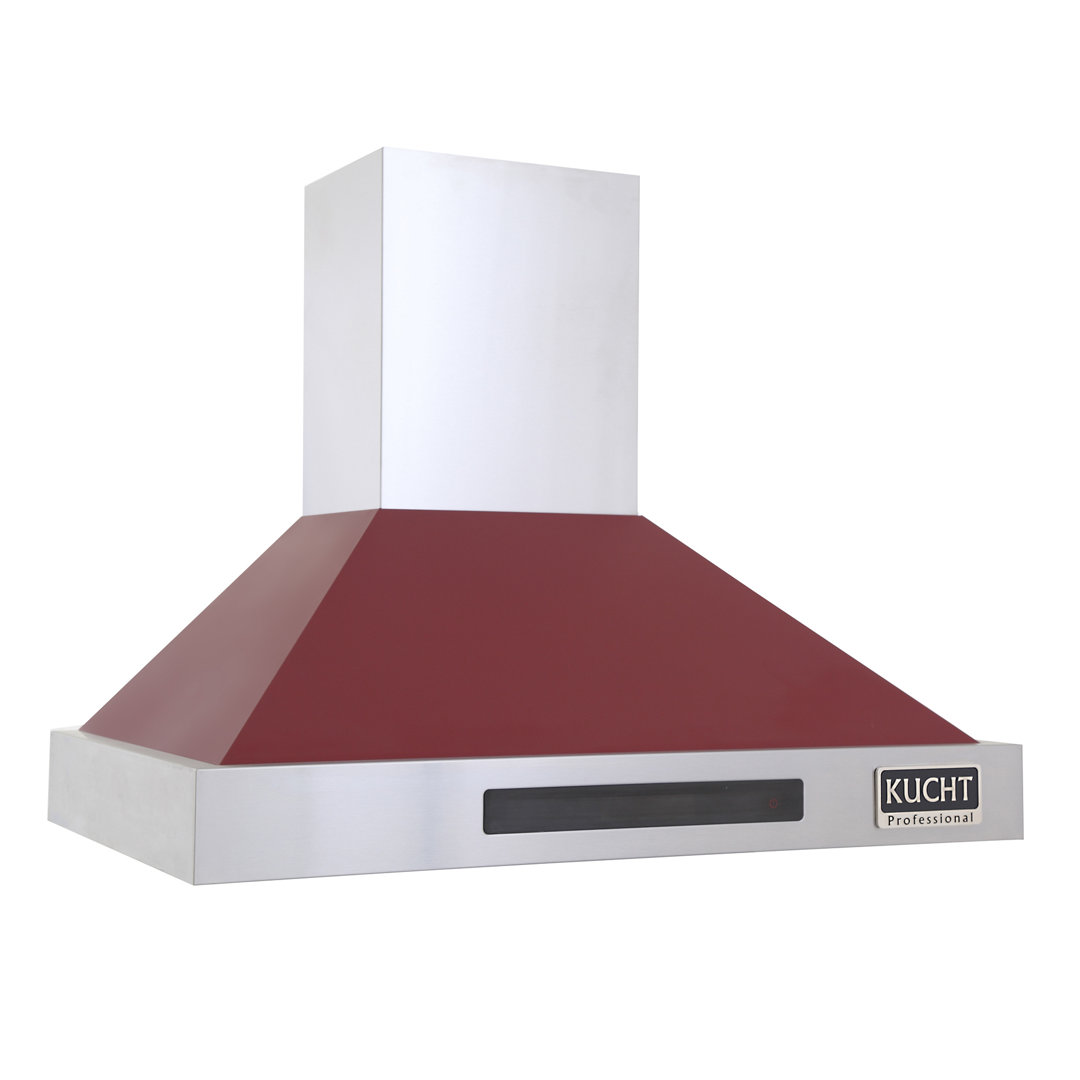 Kucht Stainless Steel 900 CFM Ducted (Vented) Wall Range Hood with Baffle Filter Kucht 