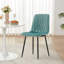 50cm H Velvet Upholstered Metal Side Chair-458432731
