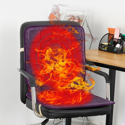Coussin de siège chauffant avec disjoncteur sensible à la pression et thermostat de protection contre la surchauffe, avec adaptateur d'alimentation, coussin chauffant pour chaise de bureau, maison, etc.