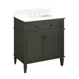 Elmdale 30" Freestanding Mahogany Single Basin Vanity Rectangular Undermount Sink