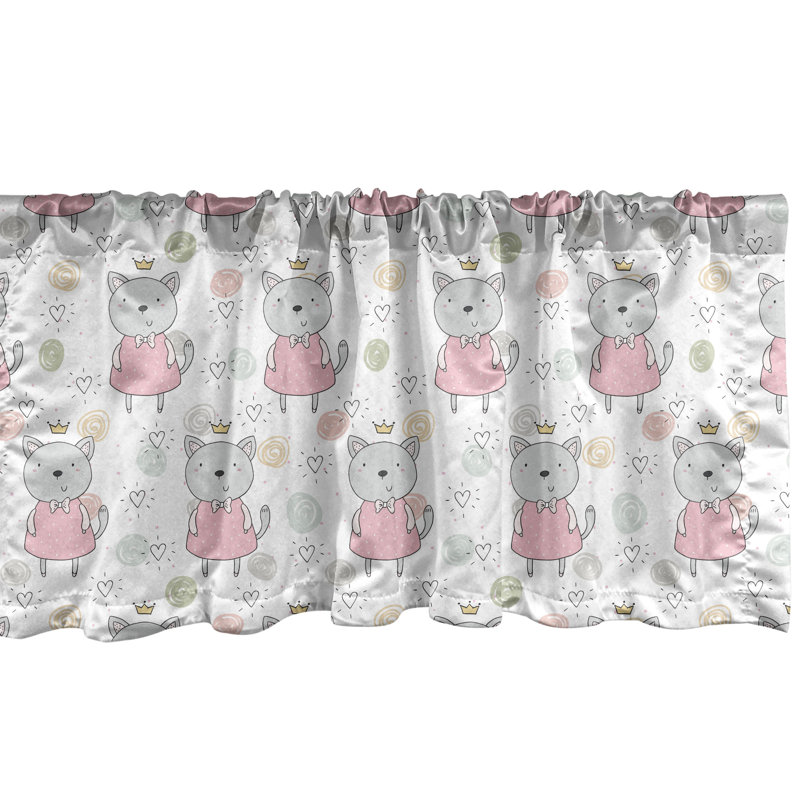 Ambesonne Earth Tones Valance Pack of 2 Pine Tree Snowflake