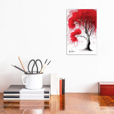 Scarlet Fall Tree by Ashvin Harrison - Wrapped Canvas Print