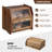 2 Layer Storage Box with Door Panels, Air Vents for Kitchen Countertop