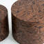 Ensemble de 2 tables basses gigognes rondes, table d'appoint en forme de souche d'arbre, sans assemblage, table d'appoint rustique à grain de tourbillon naturel pour le salon, décor de maison de campagne moderne Wabi-Sabi, pommeau brun
