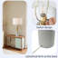 Lampe de table en métal avec abat-jour blanc