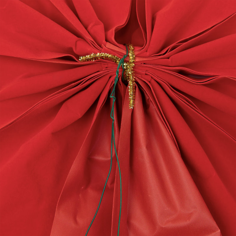 Décoration de Noël en forme de nœud de Noël à 9 boucles rouges 14 "X 34"