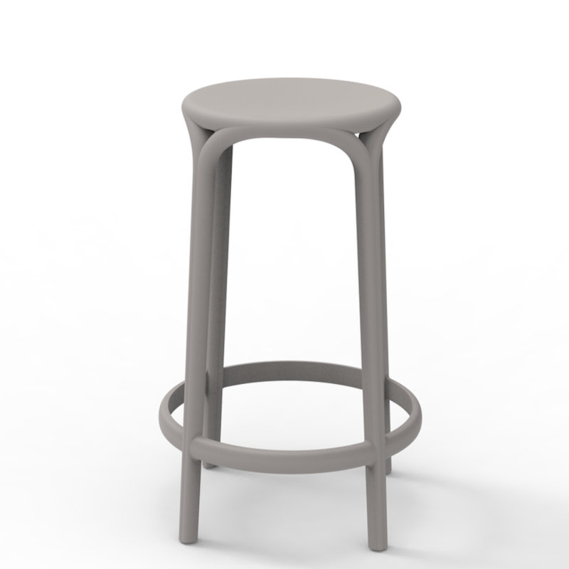 Brooklyn Bar Stool (Indoor/Outdoor), Ecru, Counter Stool (25.75'' Seat Height)