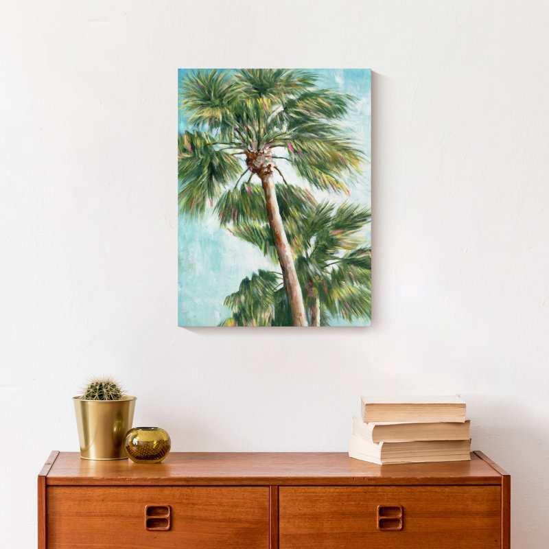 « tropical palm trees », impression sur toile, H 16 po x l 12 po x P 1,25 po