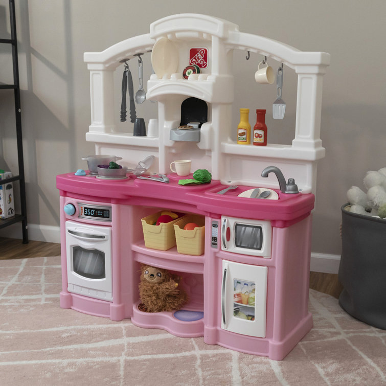 Fun with Friends Kitchen Set for Kids – Includes Toy Kitchen Accessories,  Pink - Toy Kitchens & Food