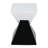 Modern Geometric MGO Side Table - Black & White Two Tone Indoor Outdoor End Table For Living Room, Patio, Garden