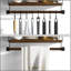 Floating Shelves Wall Mounted With Towel Bar And Hooks - Rustic Wood Shelf For Kitchen, Bathroom, Bedroom - Multi-Purpose Storage And Decor-299570704