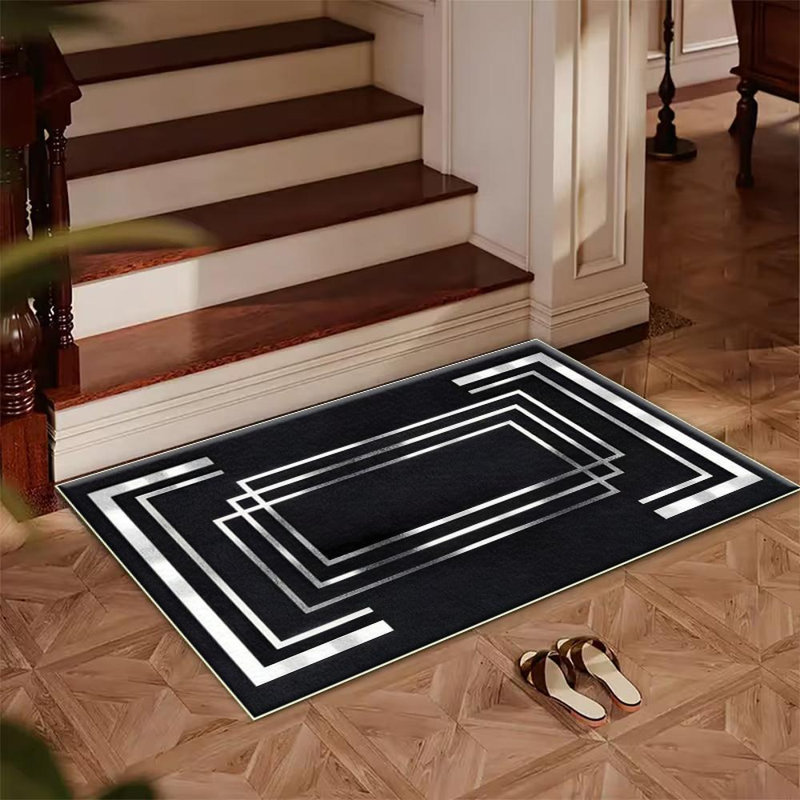 Modern Rectangular Frame Area Rug, Soft And Lightweight, Suitable For All Seasons, Easy To Maintain And Easy To Clean, Machine Washable Carpet Floor Mat, Suitable For Living Room, Bedroom, Dining Room, Office, Balcony, Room Decor, Home Decor, Outdoor Dec