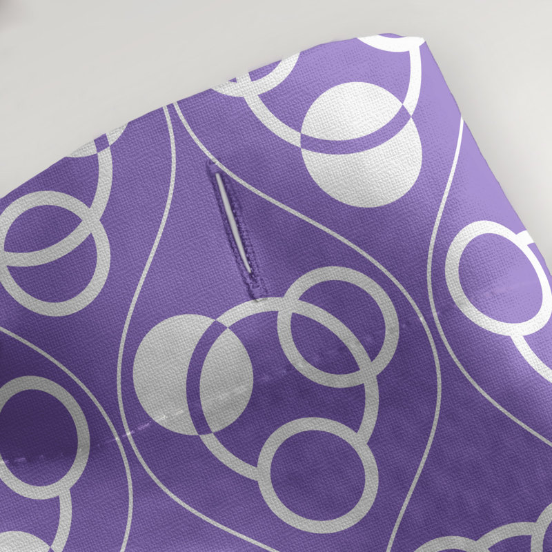 Geometric Shower Curtain, Purple/White