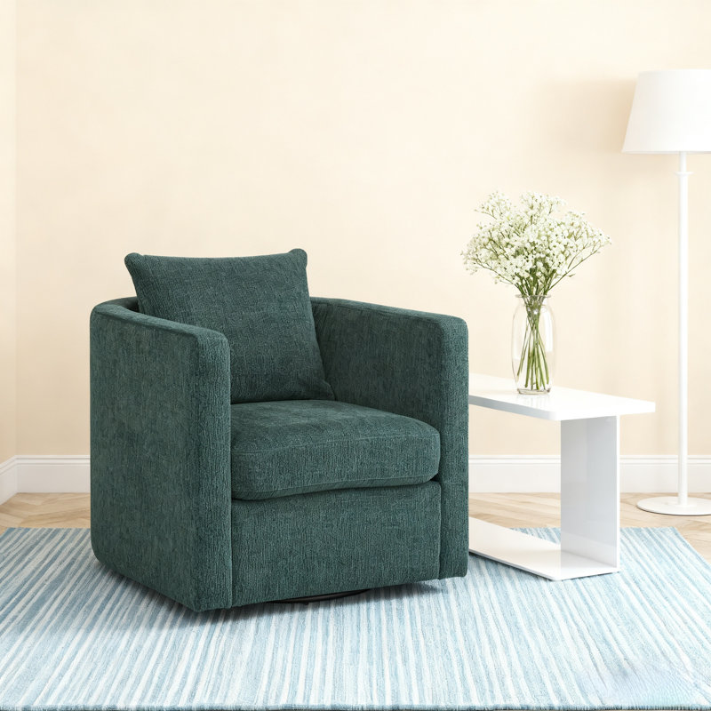 Fauteuil demi-tonneau pivotant Modern Peacock, Paon