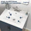 Plateau de meuble-lavabo en céramique blanc avec lavabo (comptoir seulement) L 24 po x l 20 po-94365462