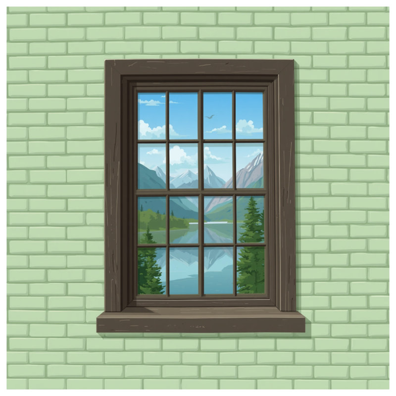 Tapisserie murale «Mountain View» - paysage, H 68 po x l 80 po avec 4 œillets