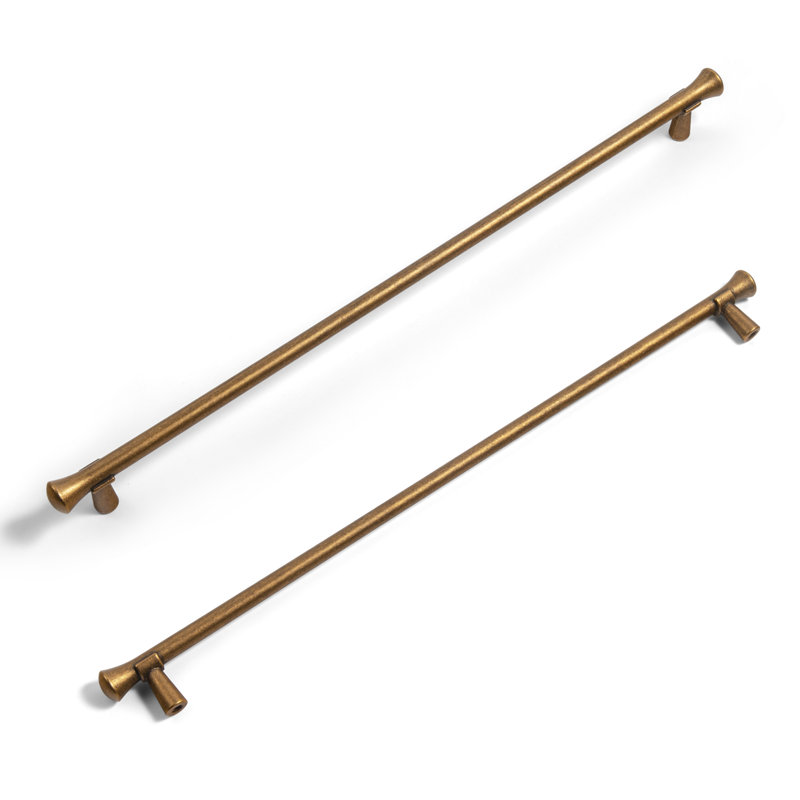 Antique Brass 12-5/8" Bar Handle Pull Set