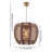 Elegant Wooden Chandelier with Adjustable Cable, Brown Finish | 27.6 x 27.6 x 11.8 inches | CE Certified, E27 Socket (Max 40W) | Stylish Replica Bamboo Cap, Perfect for Living Room & Dining Space Lighting