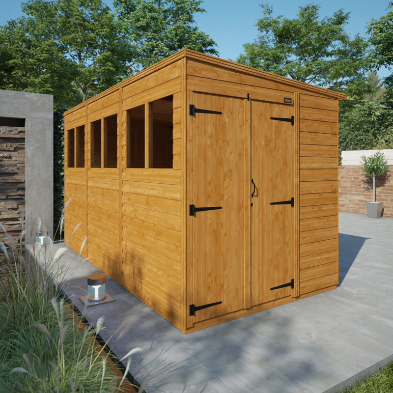 12x6w TigerFlex® Shiplap Pent Double Door Shed